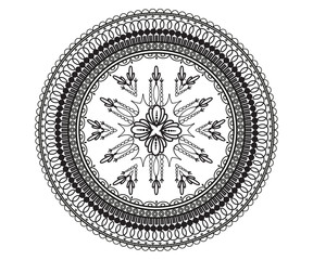 Mandala. Henna. Round form.