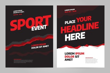 Layout poster template design for sport event