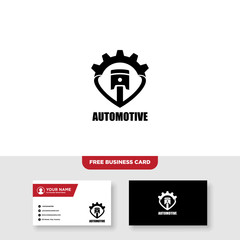 Automotive Logo, Free Business Card - Vector
