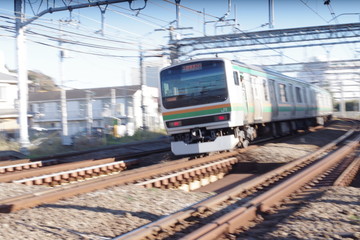 Fototapeta na wymiar 普通列車東海道線