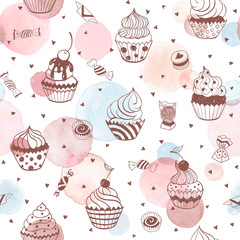 sweets seamless pattern