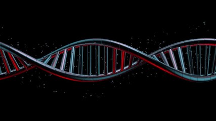 Metal blue3d render abstract background with metall DNA helix. Medical concept. Metall reflective material. Isolated - Powered by Adobe