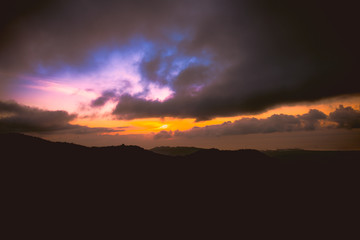 Enjoying sunset at the hihgland of Balamban, Cebu, Philippines