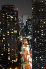Fototapeta na wymiar ビル街の夜景
