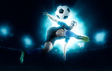 Football player in action