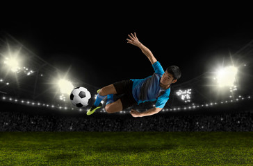 Obraz na płótnie Canvas Football player in action