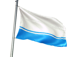 Altai Republic region of Russia flag waving isolated 3D illustration