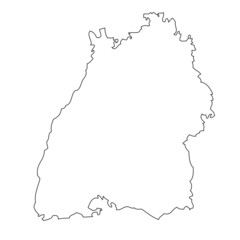 Baden-Württemberg, Stuttgart - map region of Germany - obrazy, fototapety, plakaty