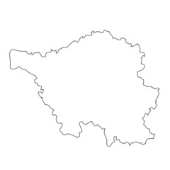 Saarland, Saarbrücken - map region of Germany - obrazy, fototapety, plakaty