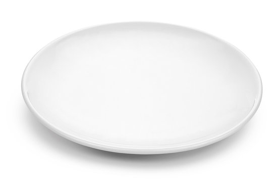 white plate isolated on a white background