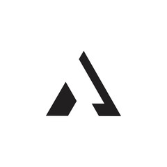 simple letter A triangle geometric logo