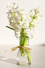 bouquet of white hyacinths