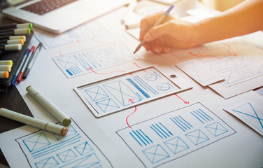 ux Graphic designer creative  sketch planning application process development prototype wireframe...