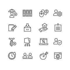 Fototapeta premium office work icons
