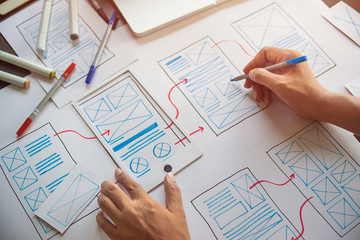 ux Graphic designer creative  sketch planning application process development prototype wireframe...
