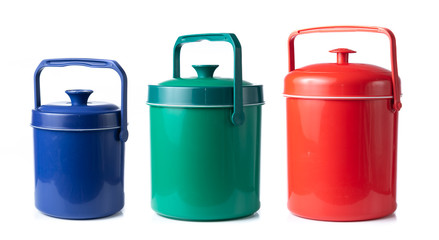 Handheld refrigerator isolated on white background