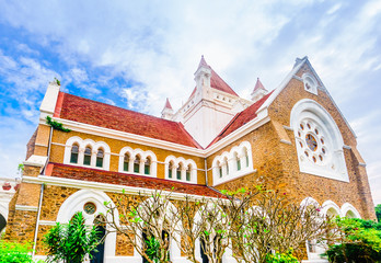 View on All Saints Anglican church in Galle, Sri Lanka