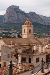 Obraz premium Polop Castle panorama. One of Spain's most visited castle located in Alicante province