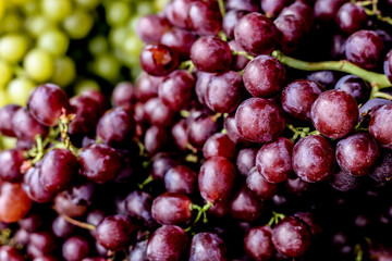 organic fresh purple grapes