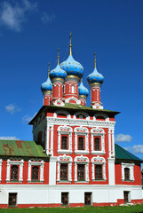 Fototapeta na wymiar The Church of St. Dmitry on the Blood in Uglich, Yaroslavl Oblast, Russia