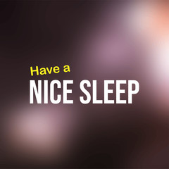 Have a nice sleep. Life quote with modern background vector