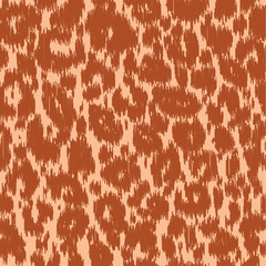 Seamless leopard wild nature embroidery pattern. Vector animal print. © olga_milagros