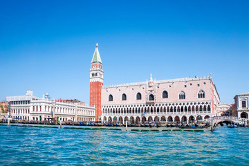 Fototapeta na wymiar Italy, Venice. View of the Doge's Palace and the Piazza San Marco in Venice