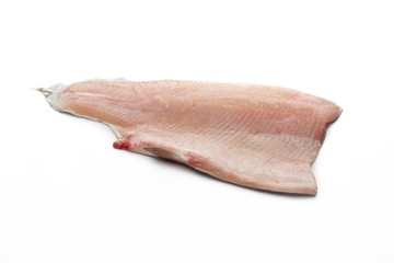 Filet z pstrąga na białym tle. © foodandcook