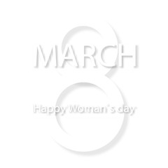 Vector card 8 March. International woman day. Vector illustration