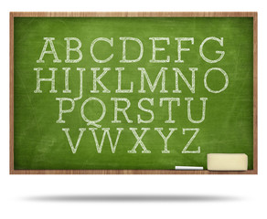 Obraz premium ABC education concept on blackboard