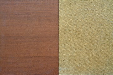 Geometric backgrounds of old and dusty cardboard and plywood with a fine texture