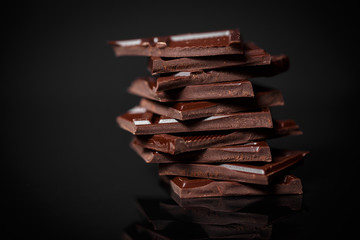 Dark chocolate stack