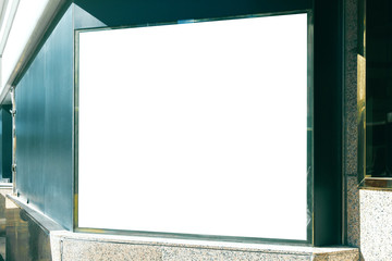 Blank white billboard