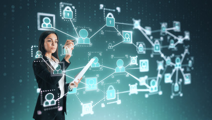 Social network and hud concept