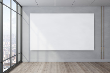 Modern interior with empty poster