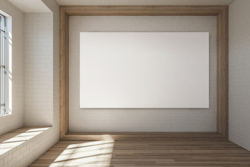 Modern interior with empty banner