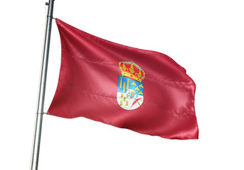 Salamanca province of Spain flag waving isolated 3D illustration