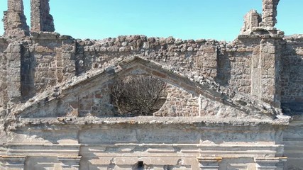 aerial view of the ancient town Monterano