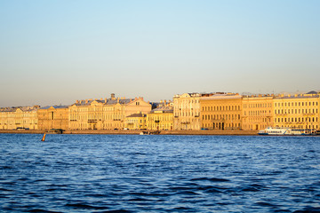Fototapeta premium View of buildings, streets, bridges, rivers and canals of St. Petersburg, Russia.