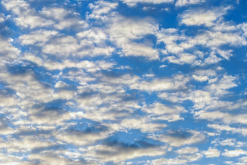 Blue sky covered with clouds.