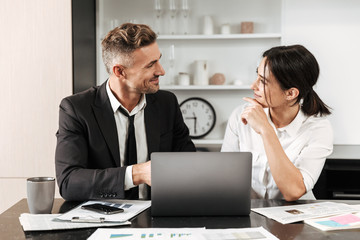 Two colleagues working on a project together