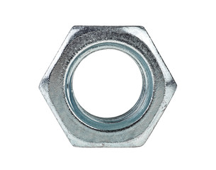 Metal nut isolated on a white background