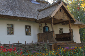 Taras Shevchenko museum on Taras Hill or Chernecha Hora in Kaniv, Ukraine on October 14, 2018. 