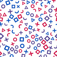 Vector seamless pattern background. Modern stylish abstract texture. Different geometric figures