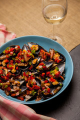 Mejillones con verduras