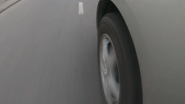 car wheel in motion