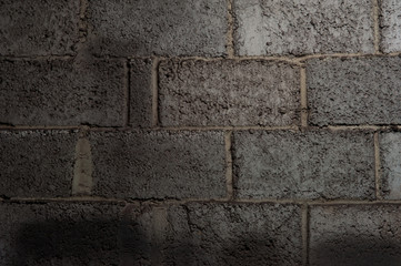 Gray cement brick wall for background texture