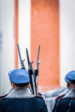 Soldats de la garde du Ch&acirc;teau de Prague