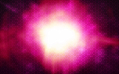 Beautiful rays of light hexagon,Nano Technology abstract background
