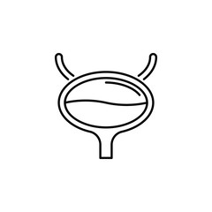 human organ bladder outline icon. Signs and symbols can be used for web, logo, mobile app, UI, UX